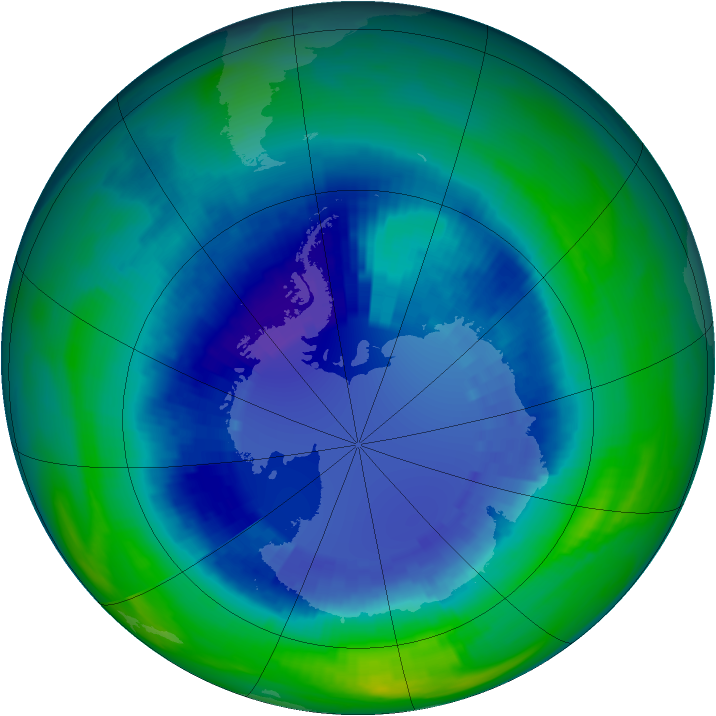 Ozone Map 1992-08-30